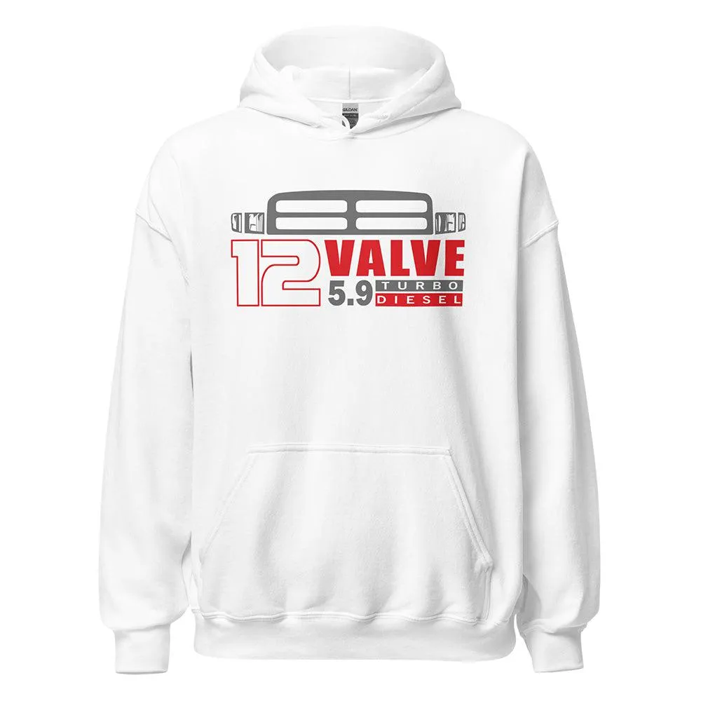 12 Valve Diesel Hoodie Sweatshirt With 2nd Gen Ram Grille