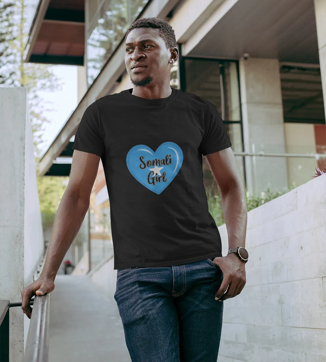 1sttheworld T-Shirt - Heart Somalia Flag T-Shirt Black A35