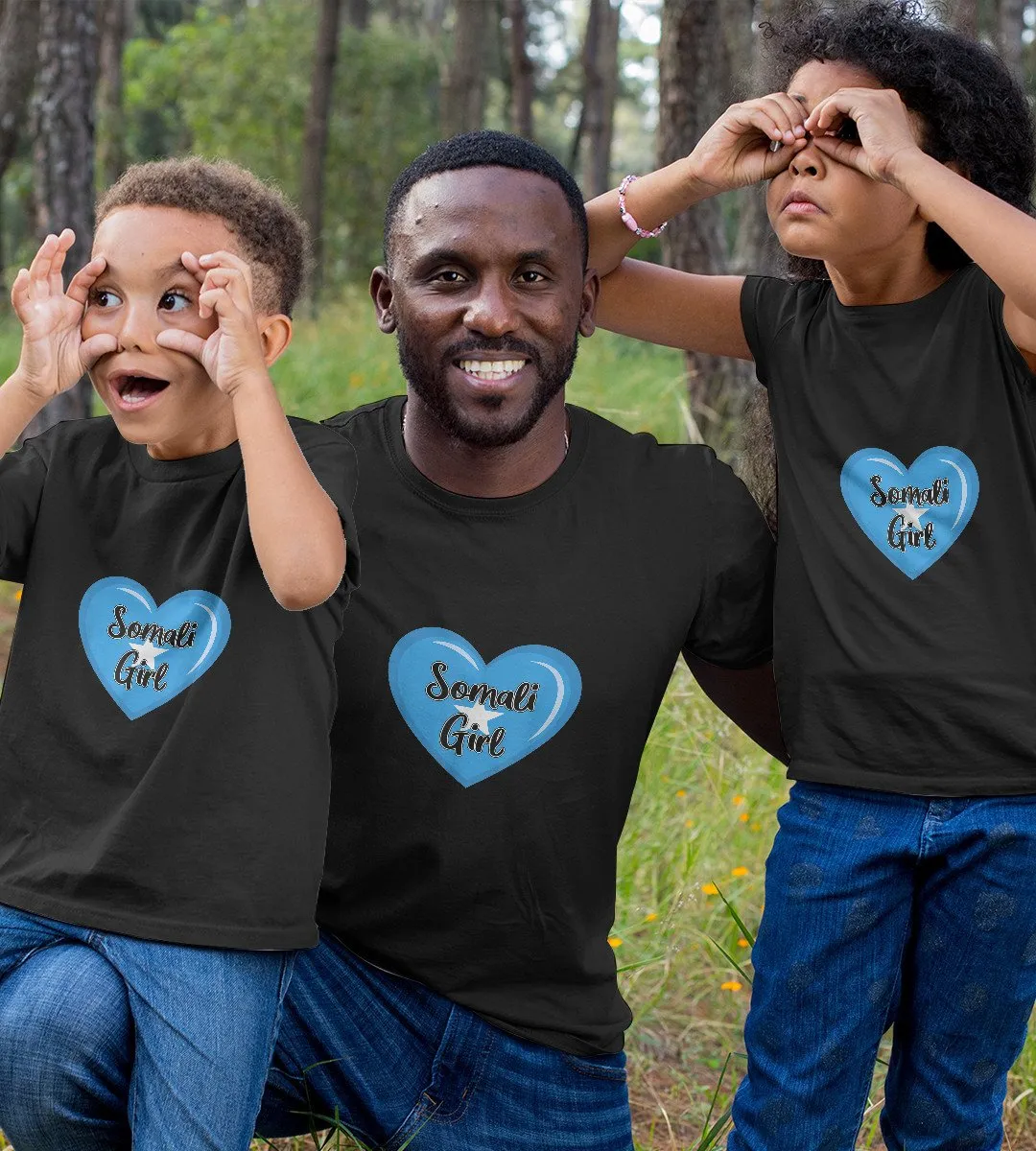 1sttheworld T-Shirt - Heart Somalia Flag T-Shirt Black A35