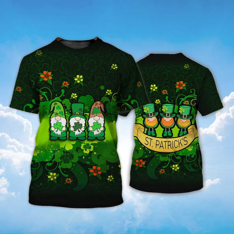 3D All Over Print Gnome Irish St Patrick's Day Shirt, I'm Irish T-Shirt, St Patrick's Day T-Shirt, Gnome Shirt