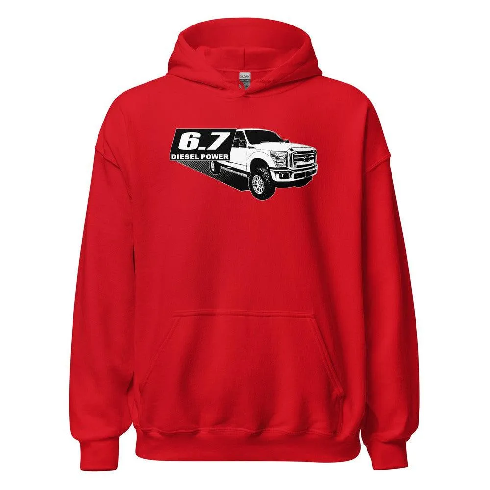 6.7 Powerstroke Hoodie Power Stroke Sweatshirt With Diesel Truck