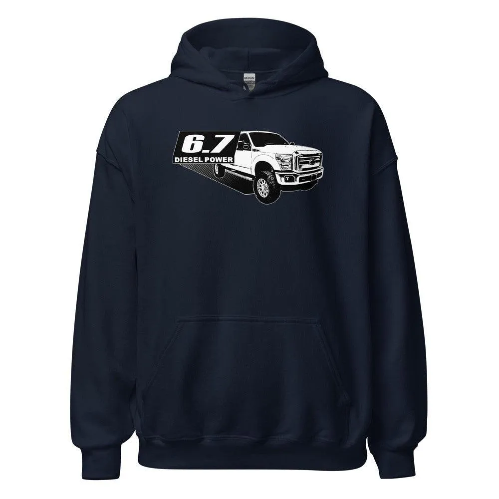 6.7 Powerstroke Hoodie Power Stroke Sweatshirt With Diesel Truck