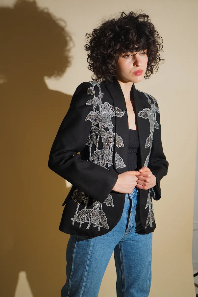 AGNES BLACK BEADED JACKET