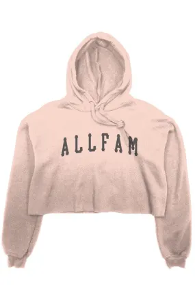 ALLFAM BALLERS CROP HOODIE PCH/BLT SALE ITEM