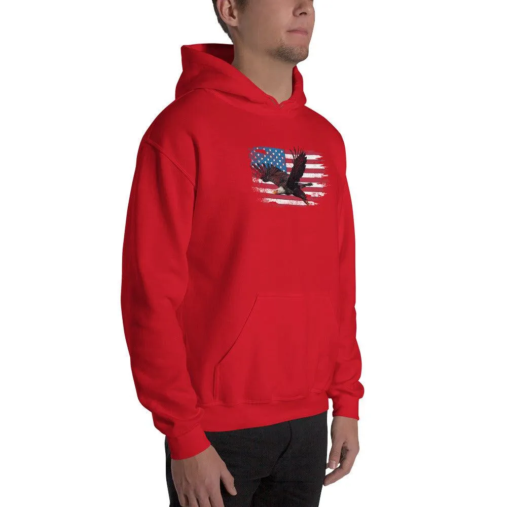 American Flag Hoodie Bald Eagle Sweatshirt