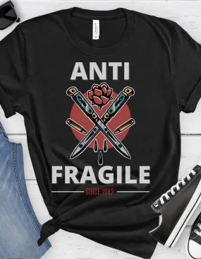 Anti Fragile Tattoo T-shirt / Switchblade Knife Rose Bullet Unisex Vintage Traditional Tattoo Tee Shirt / Punk Rock Clothing Tshirt