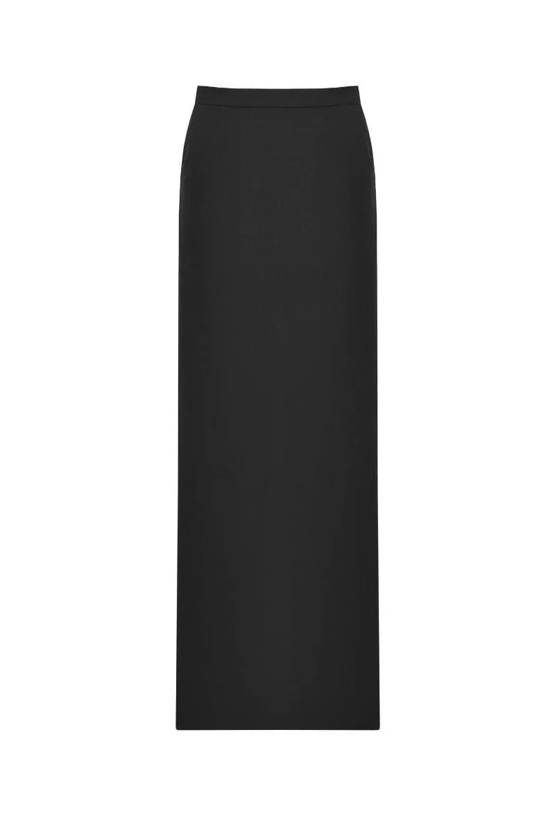 ARIA BLACK STRAIGHT MAXI SKIRT