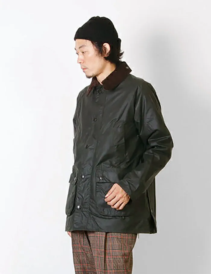 Barbour Waxed Bedale Jacket - Dark Green Sage