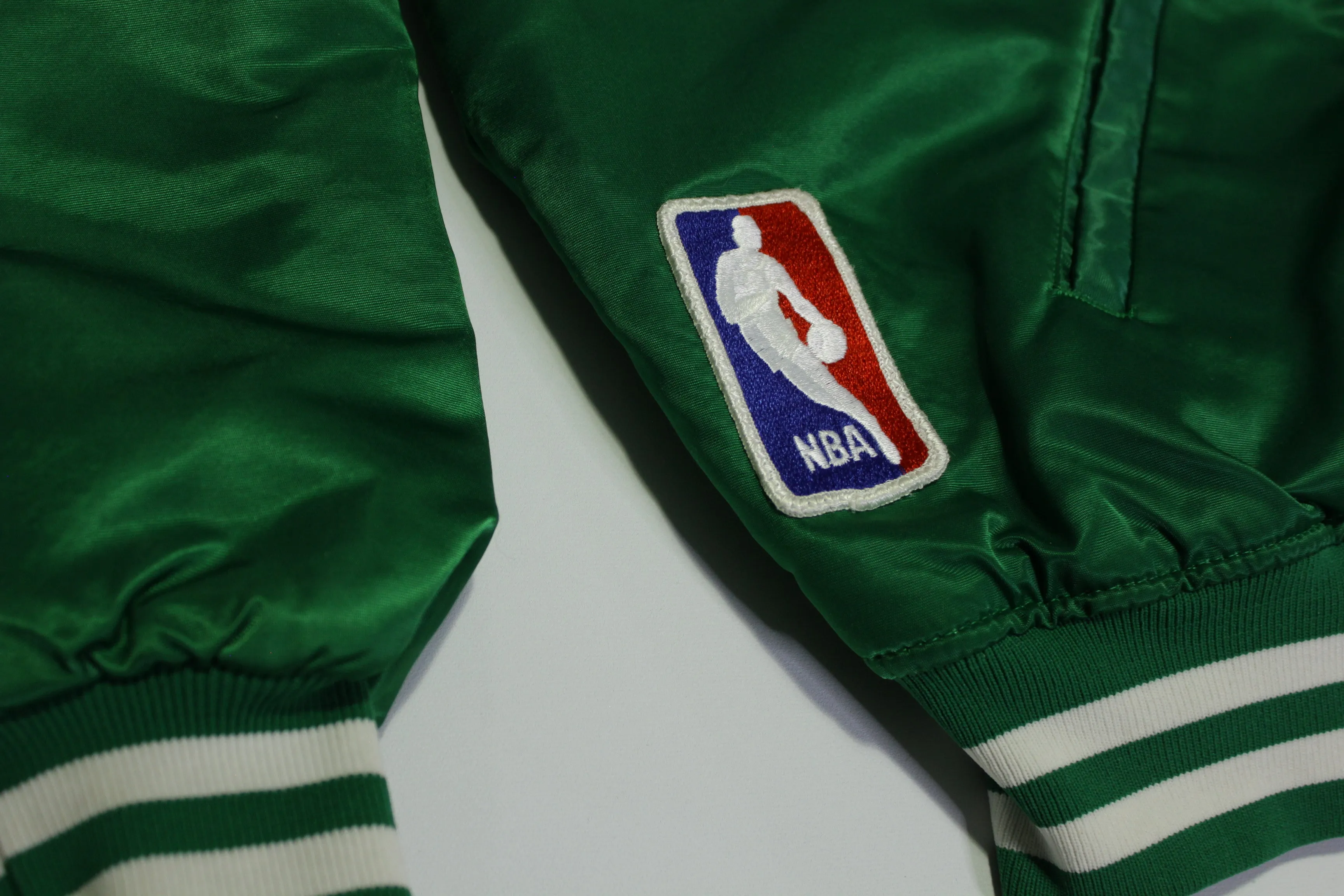 Boston Celtics Vintage 80's Satin NBA Quilt Lined Made in USA Starter Jacket