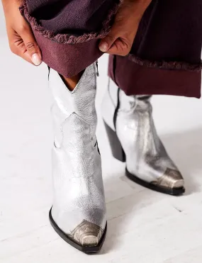 Brayden Western Boot, Pewter