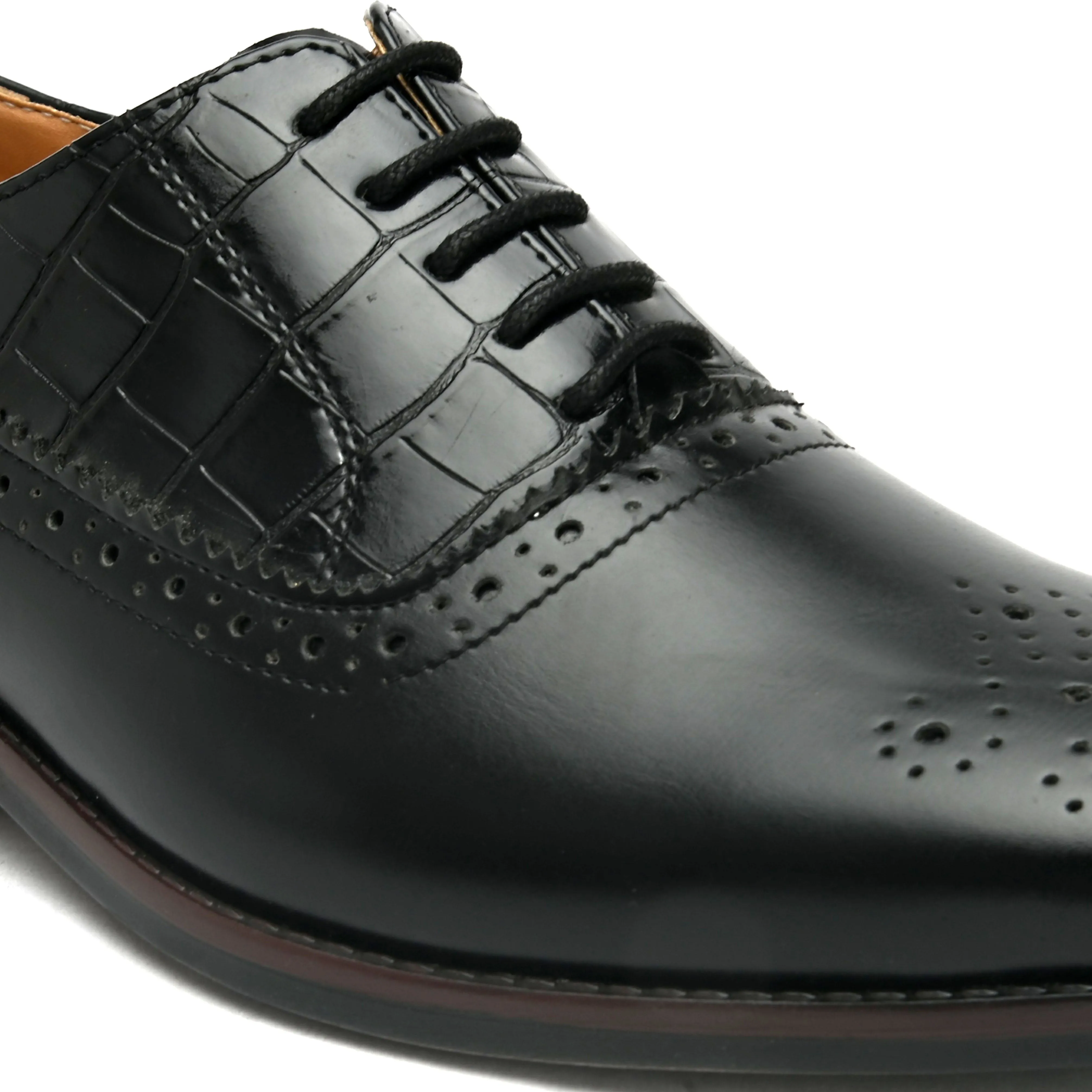 Brogan Black Derby Shoes