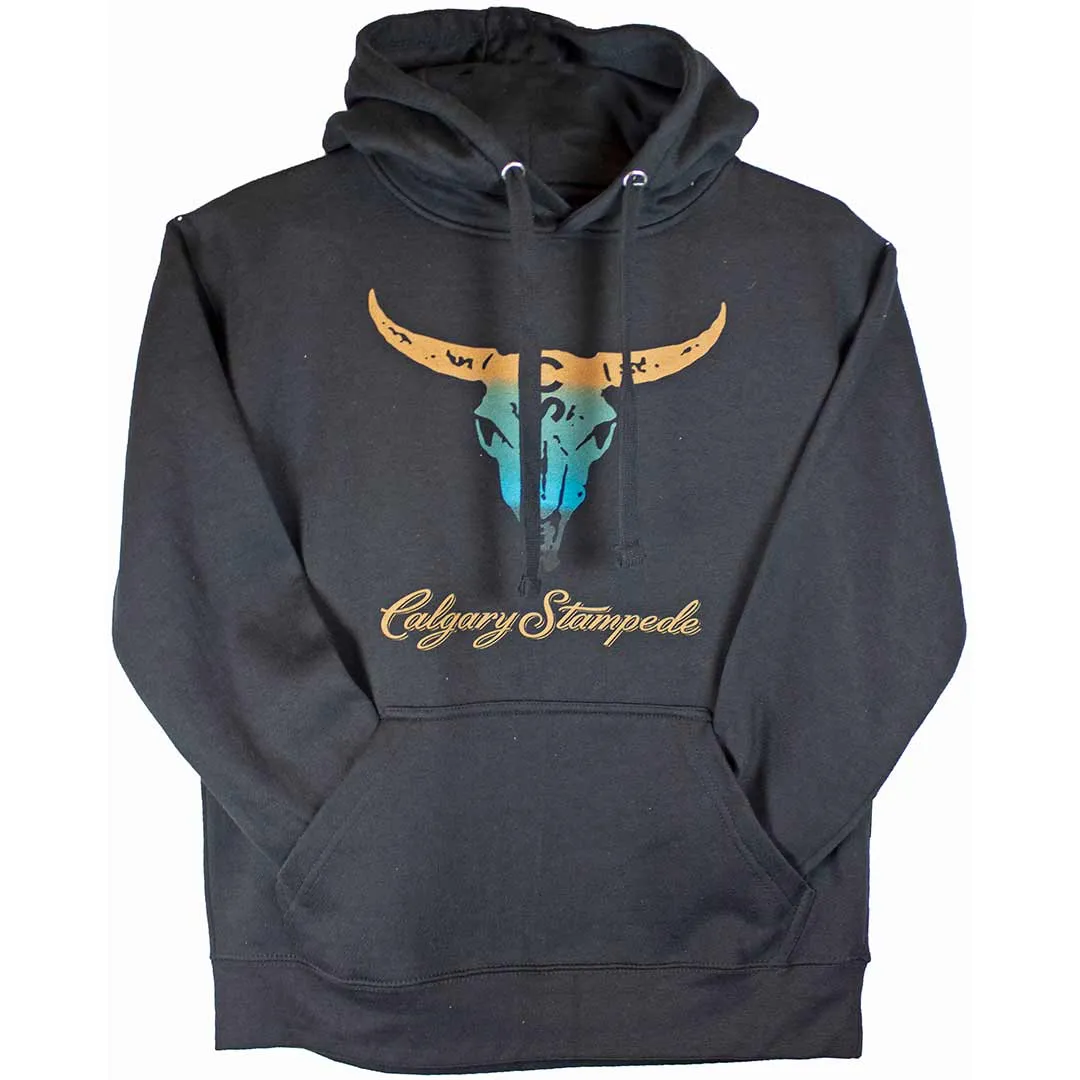 Calgary Stampede Unisex Ombre Steer Skull Logo Hoodie