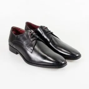 Cavani John Black Men's Leather Shoes