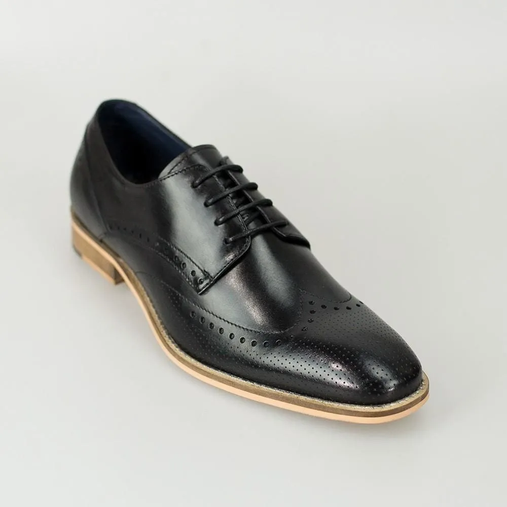 Cavani Rome Black Men's Leather Shoes