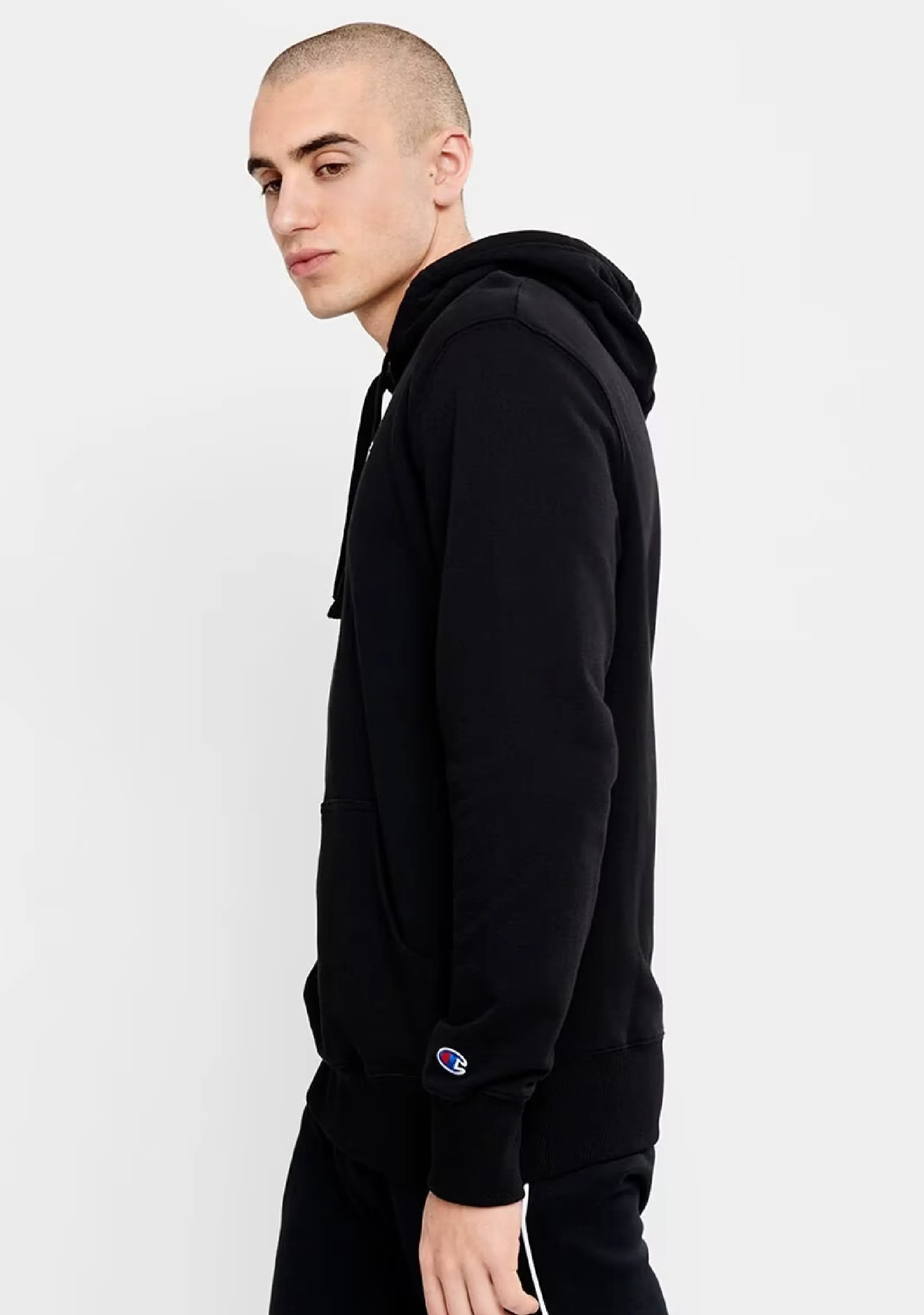 Champion Mens C Logo Hoodie <br> A1589H BLK