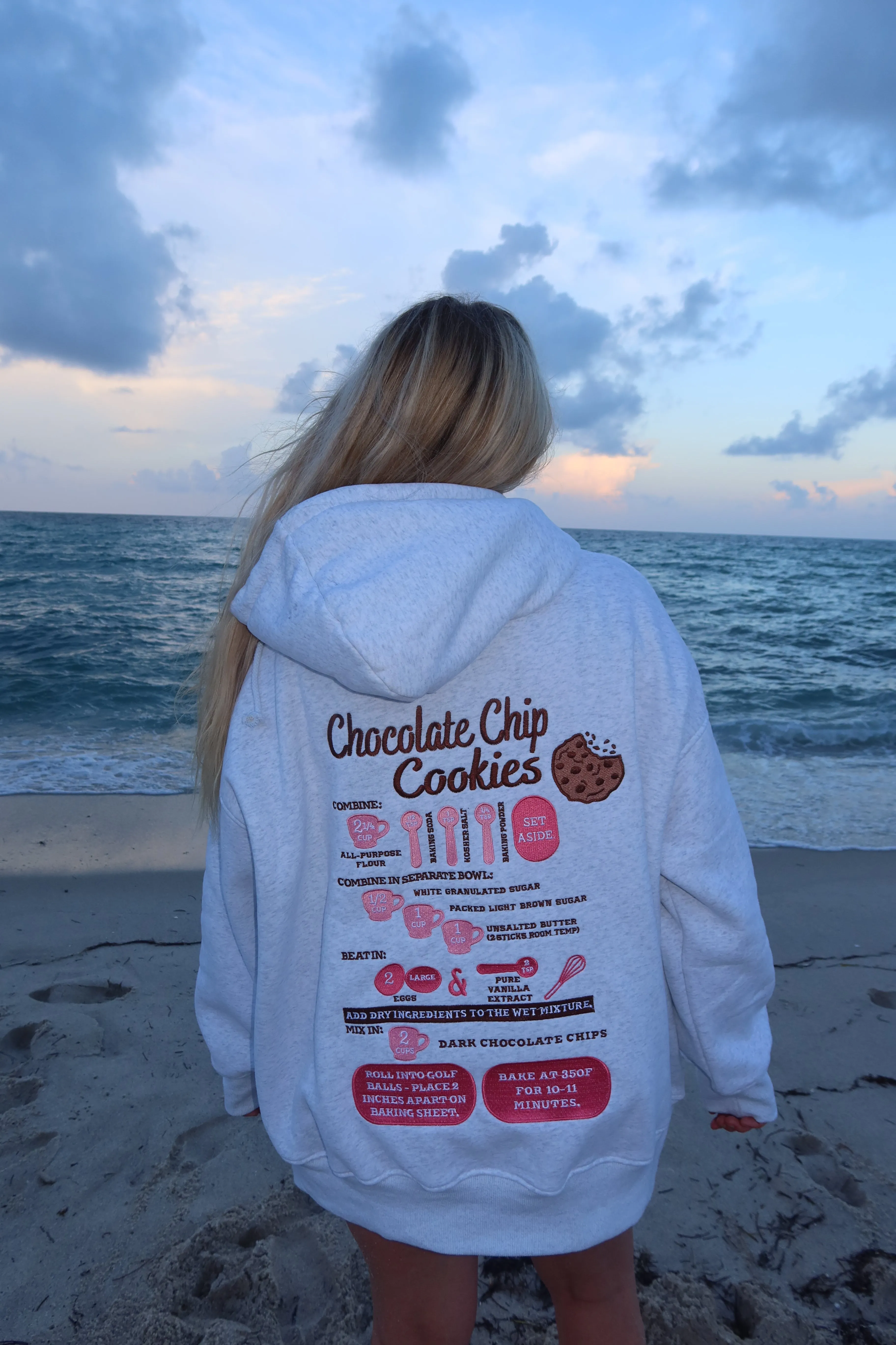 Chocolate Chip Cookie Recipe Embroider Hoodie