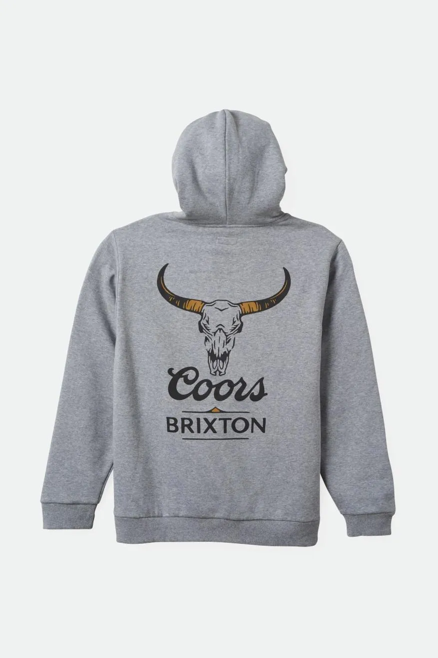 Coors Bull Hoodie - Heather Grey