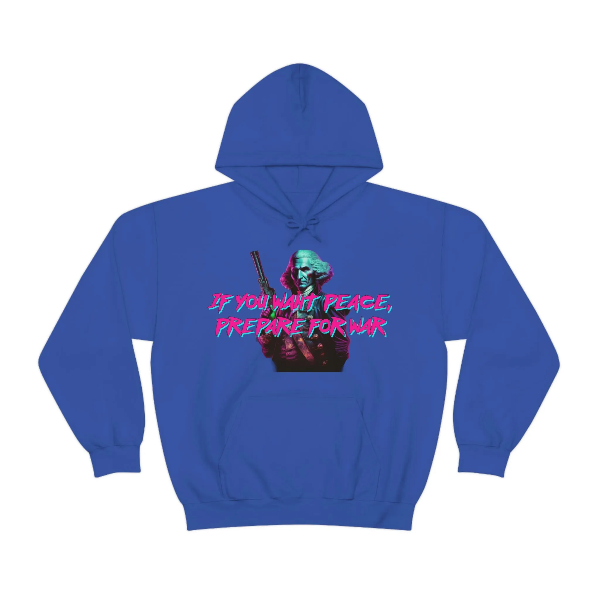 George Washington "Warrior" Synthwave Hooded Sweatshirt