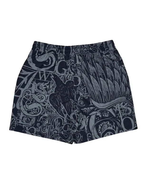 Graffiti Nylon Short Set