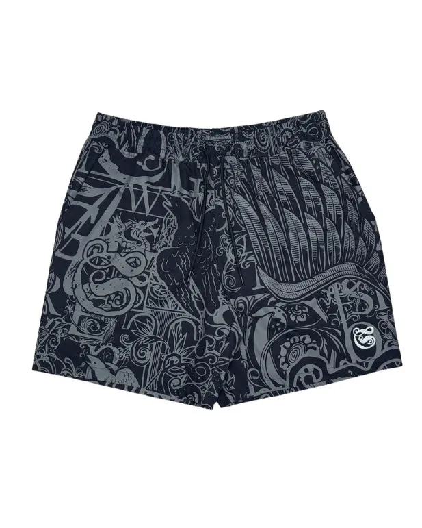 Graffiti Nylon Short Set