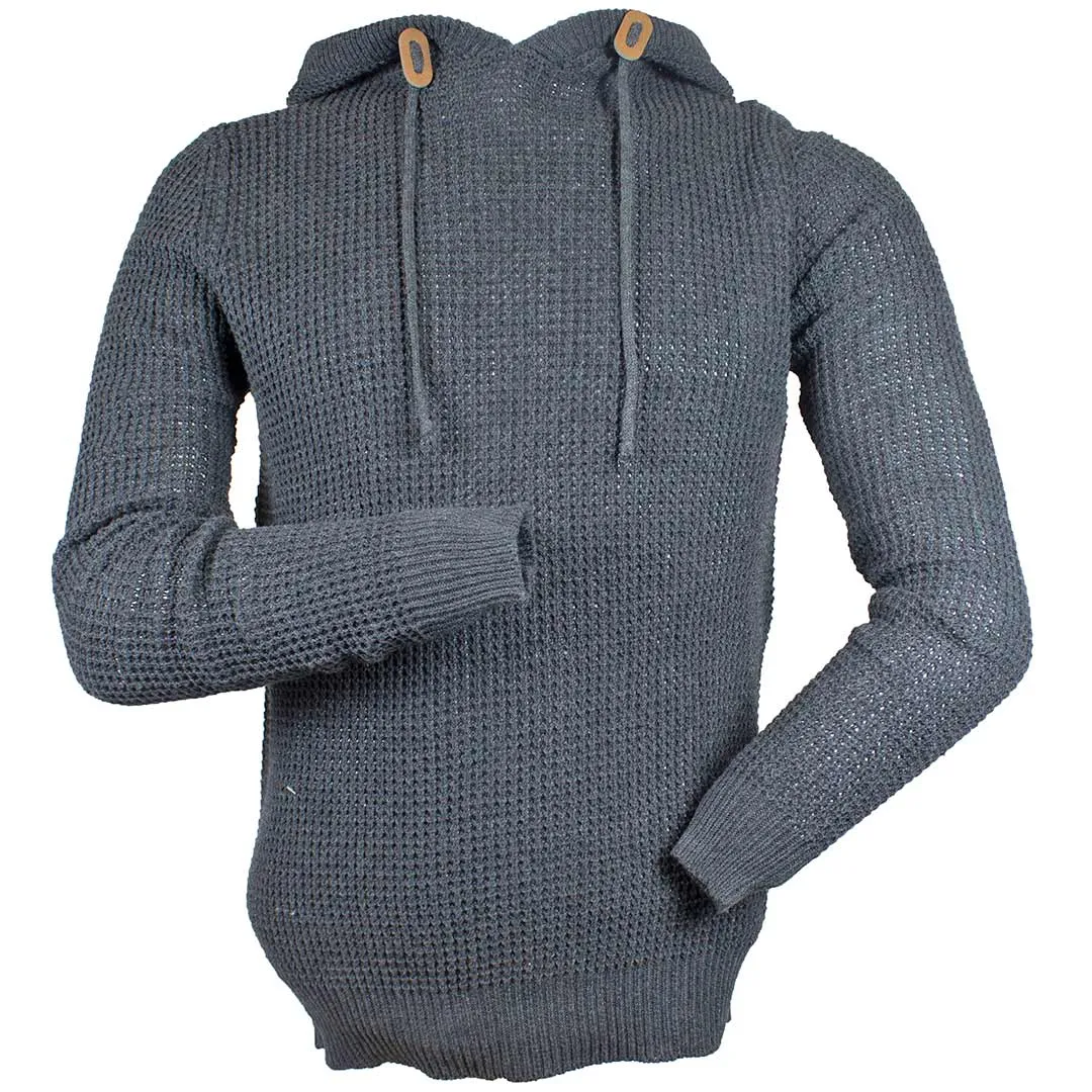 Hedge Men's Waffle Knit Pullover Hoodie