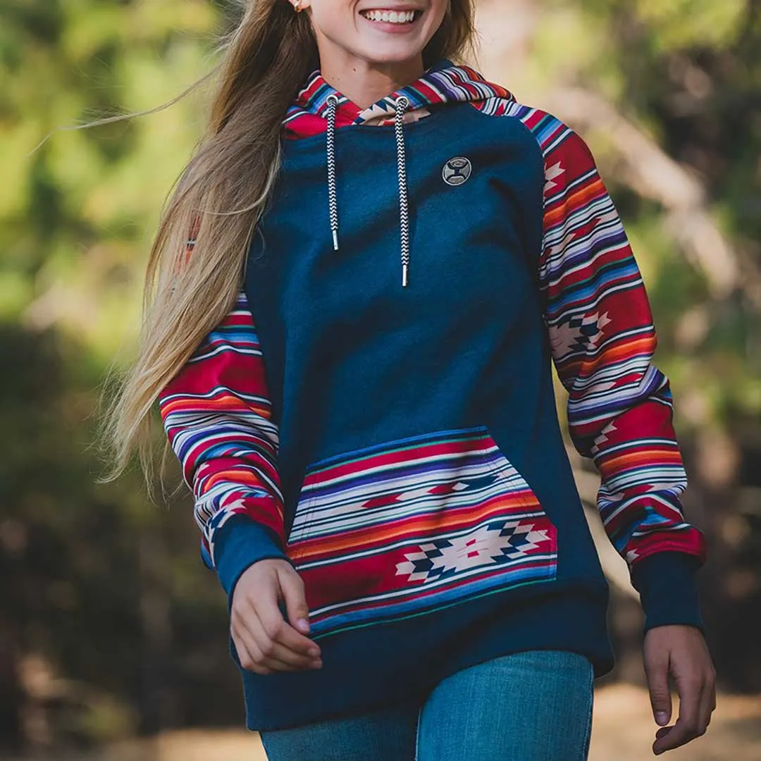 Hooey Women's Taos Aztec Sleeve Pullover Hoodie