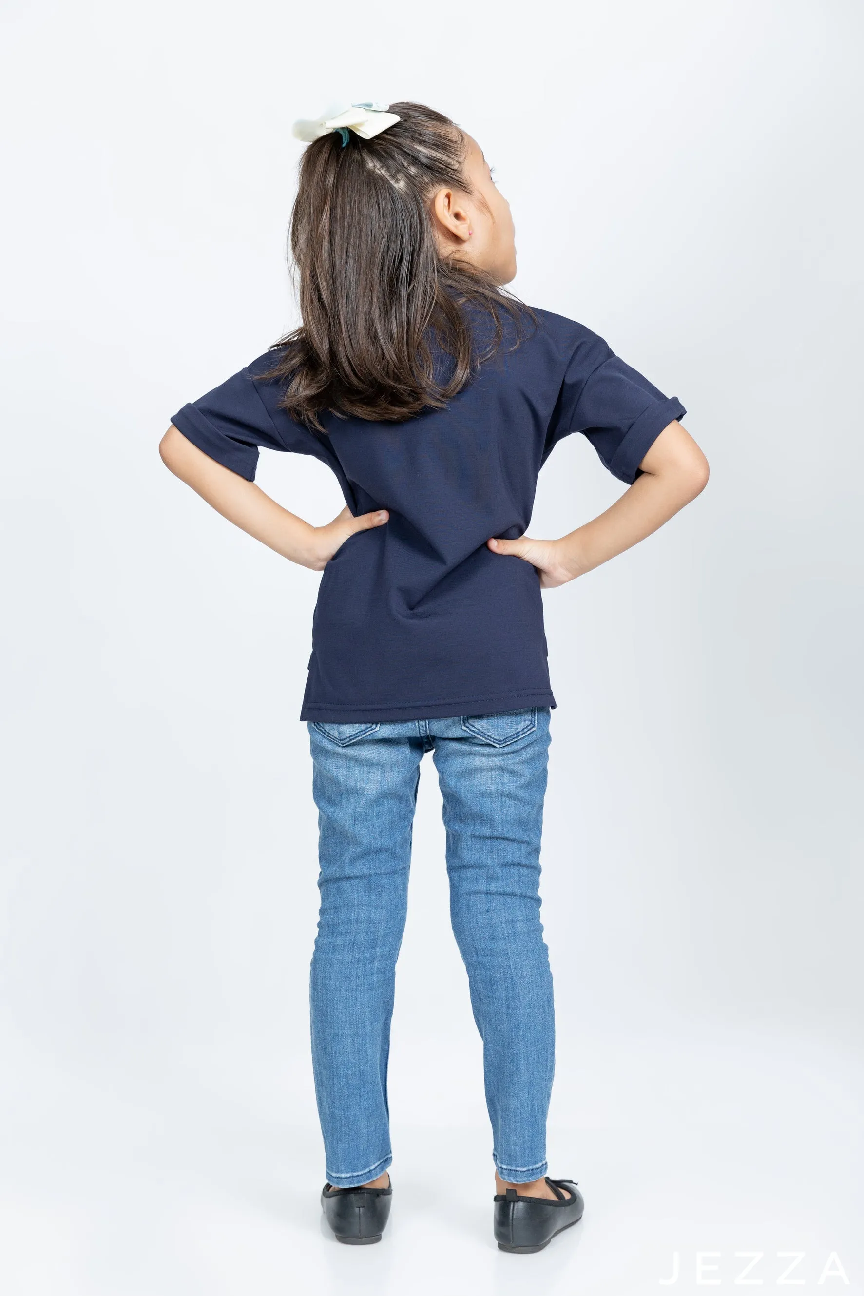 JEZZA Navy Colour Kids T-Shirt 44202