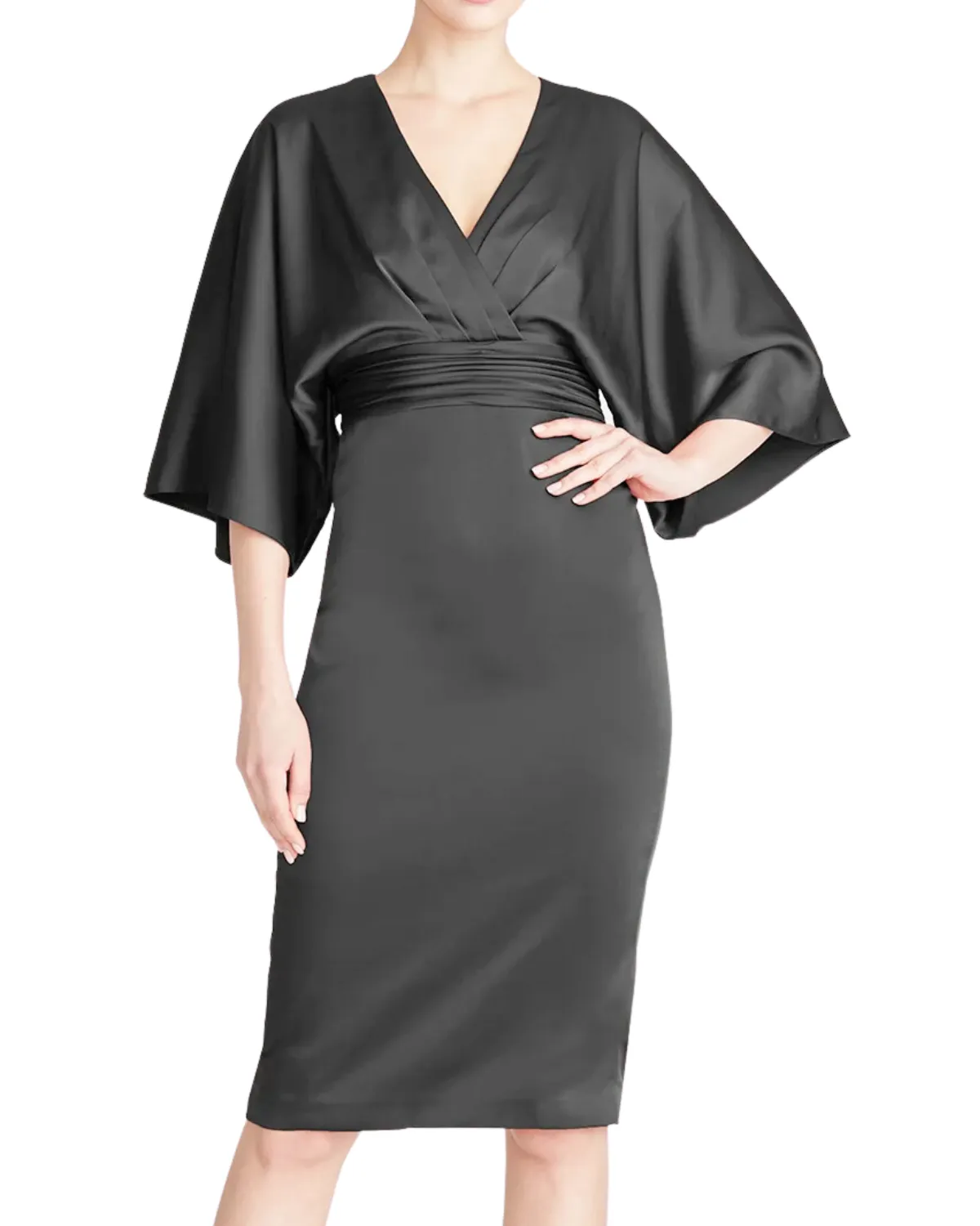 Kimono Satin Cocktail (Black)