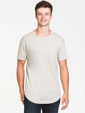 KOLBY SLUB KNIT LONG LINE TEE - CLEARANCE