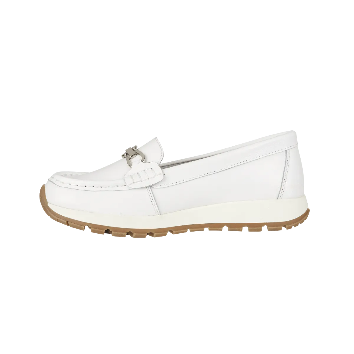 Ladies Leather Slip on White Shoes Ipanema Flat Jo & Joe