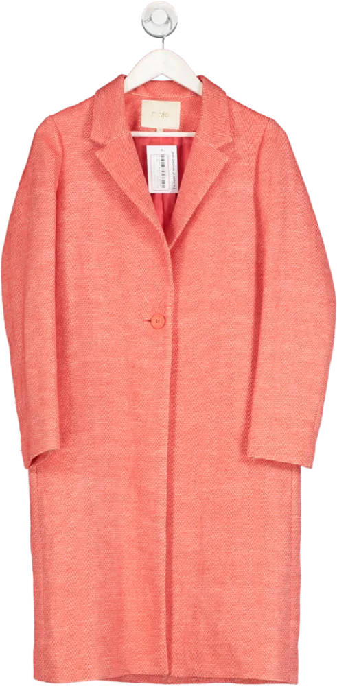 Maje Orange Single Button Formal tailored coat UK 8