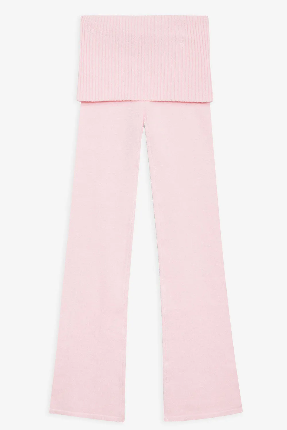 Mason Cloud Knit Flare Pant - Rose Quartz