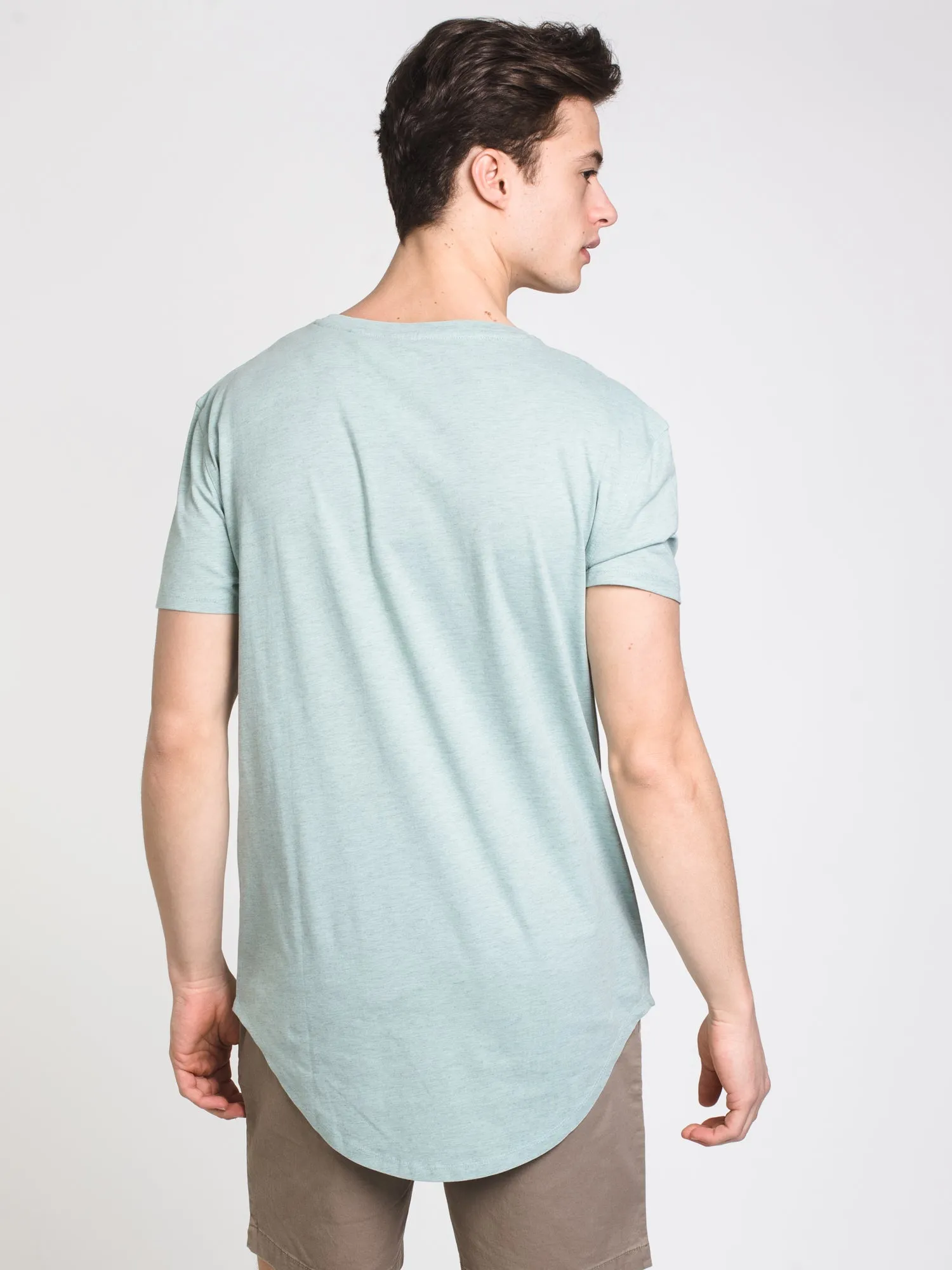 MENS LONGLINE T - MINT - CLEARANCE