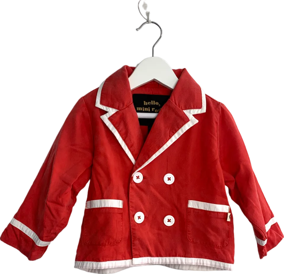 Mini Rodini Red Yuppie Jacket for Toddlers - Stylish and Cozy Outerwear for 2-Year-Olds