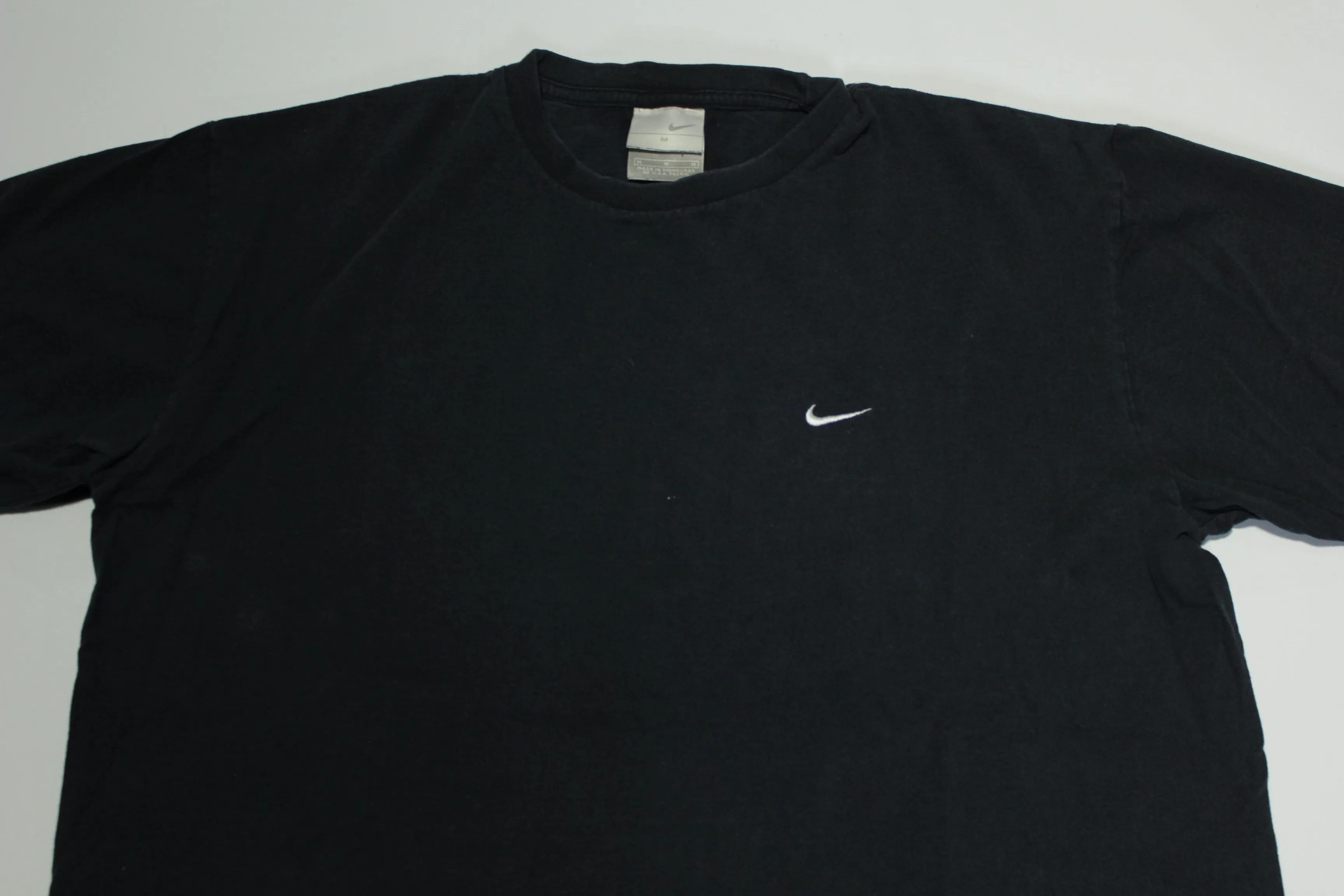 Nike Basic Black Essential Vintage Y2K Chest Hit Swoosh Check T-Shirt