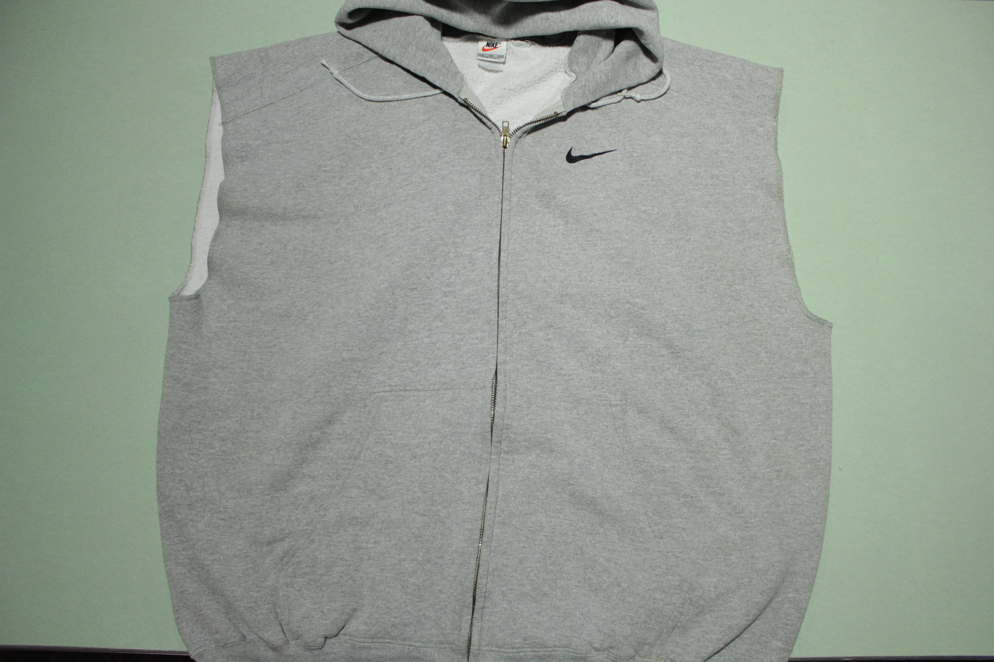 Nike Off Center Swoosh Check Muscle Gym Rocky Hoodie Vintage 90's Sweatshirt