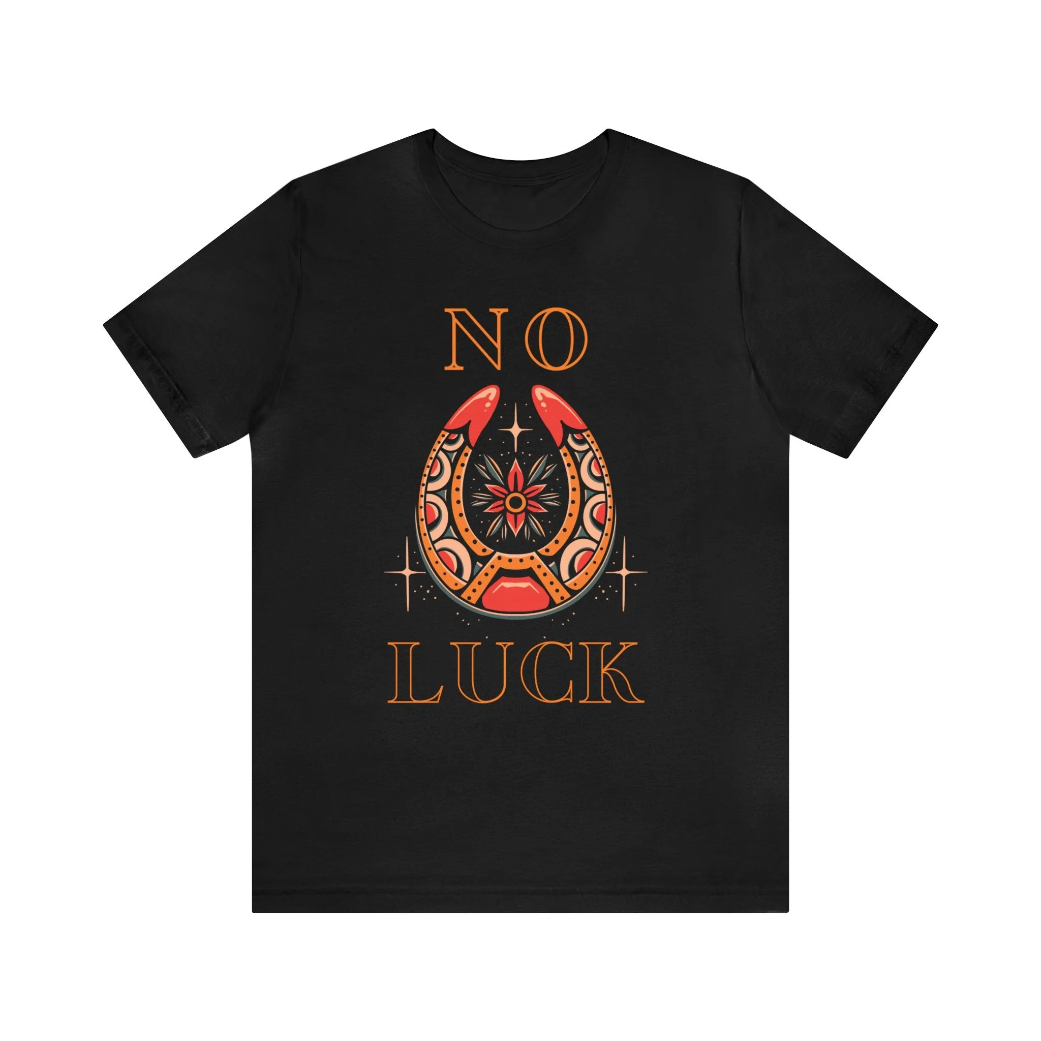 No Luck Tattoo T-shirt / Traditional Tattoo Tee Shirt / Punk Rock Clothing Tshirt Rockabilly Psychobilly Freak Goth