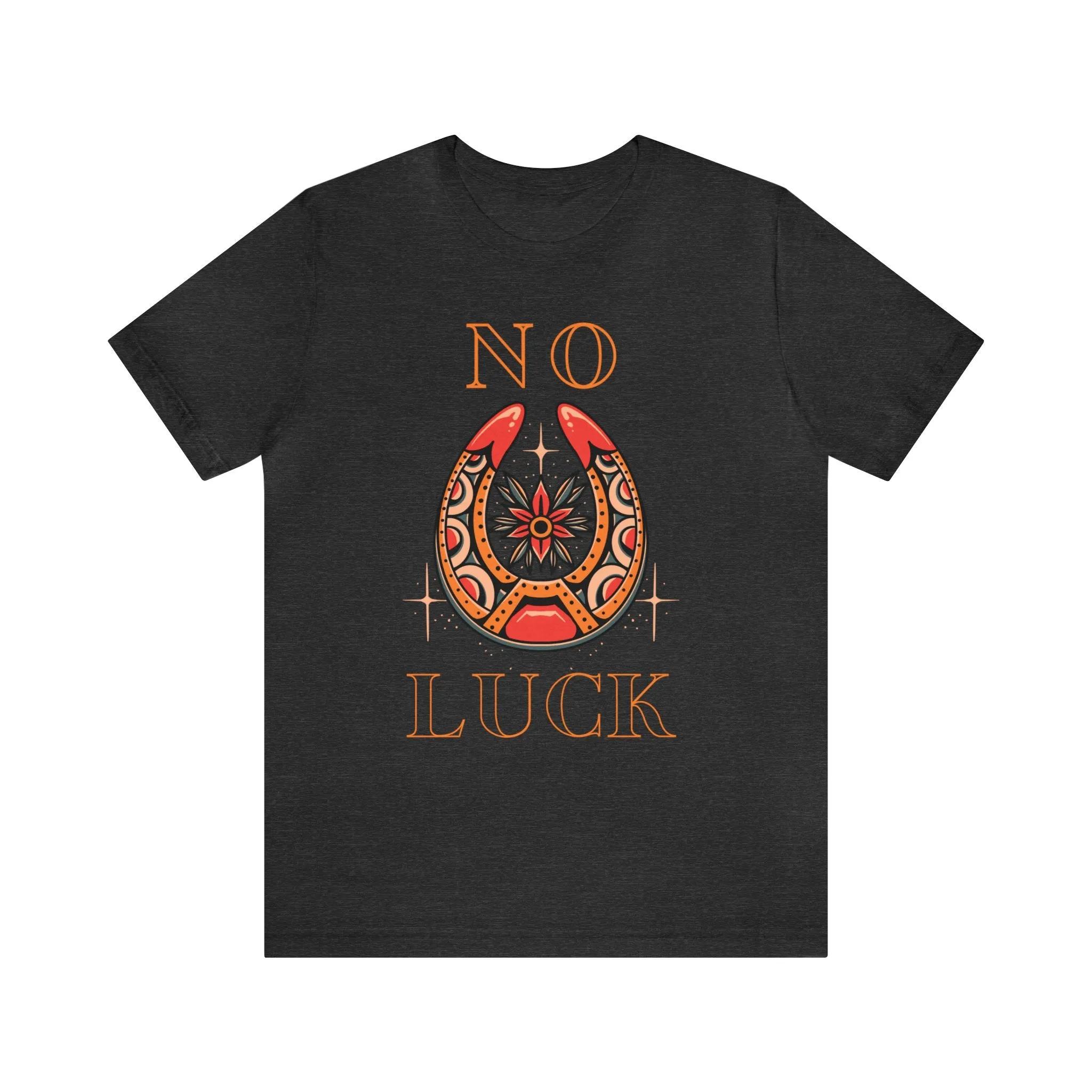 No Luck Tattoo T-shirt / Traditional Tattoo Tee Shirt / Punk Rock Clothing Tshirt Rockabilly Psychobilly Freak Goth