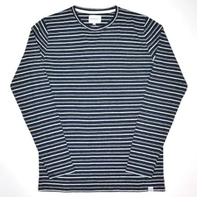 Norse Projects - Godtfred Hemp Stripe Long-Sleeve T-shirt - Navy