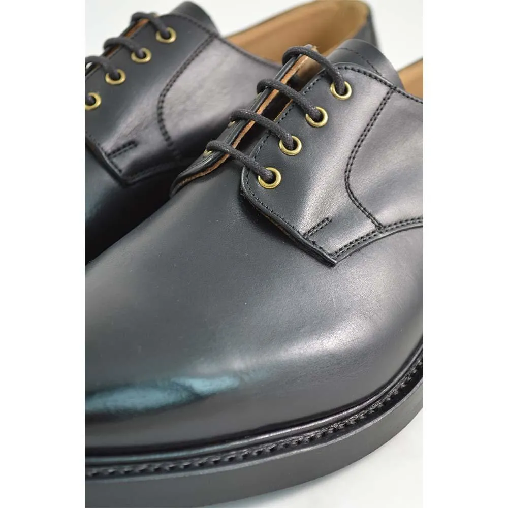 NPS BLAIR Plain Derby Shoes - Black with itshide Sole