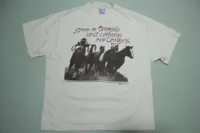 Oregon's Best Cowboys Are Cowgirls Vintage 90's Funny Single Stitch USA T-Shirt