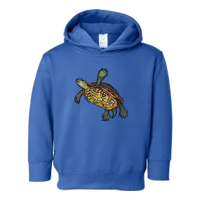 Painted Turtle Toddler Pullover Hoodie, Cute Reptile Top