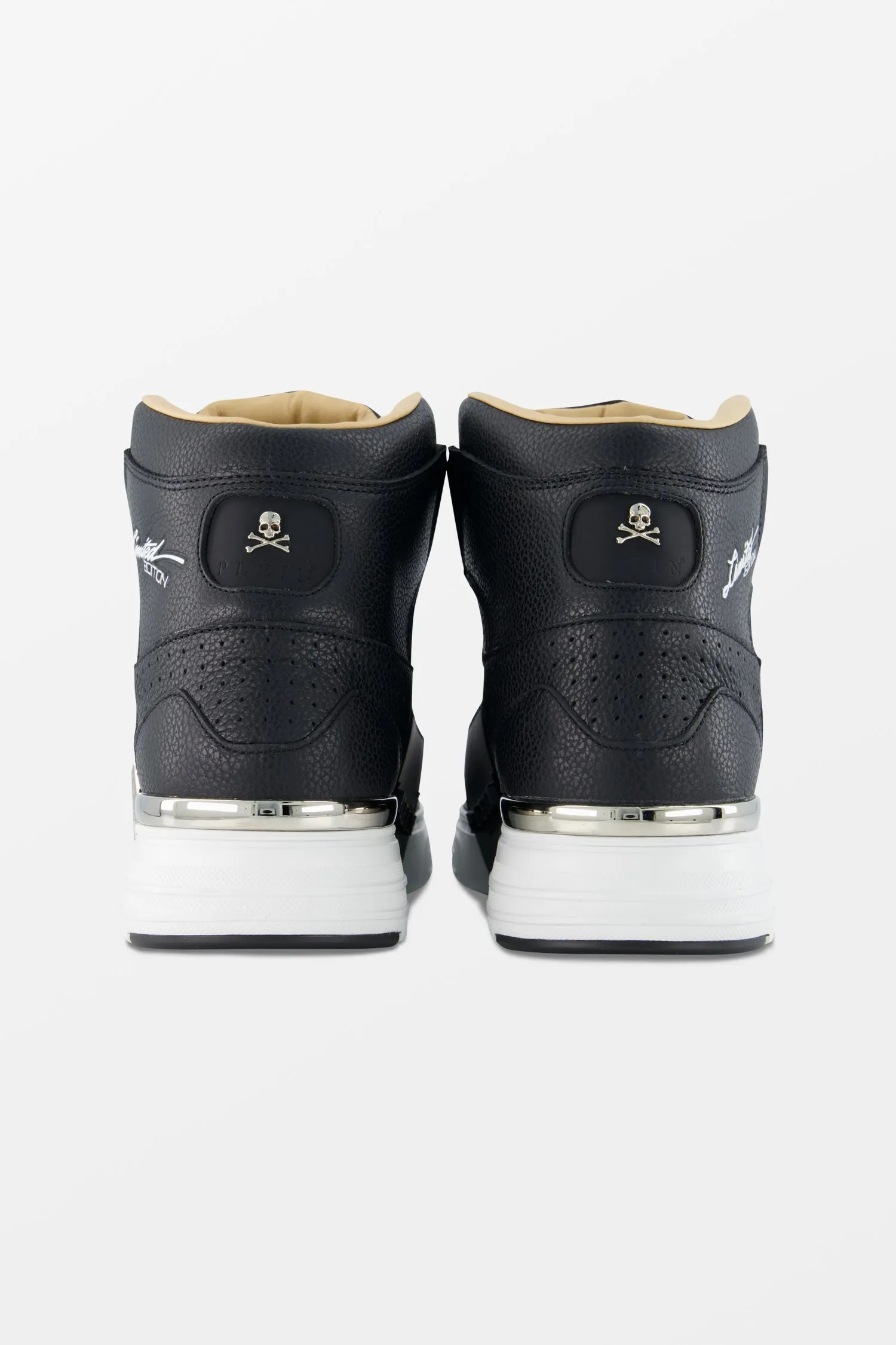 Philipp Plein Black Hi-Top Hexagon Sneakers