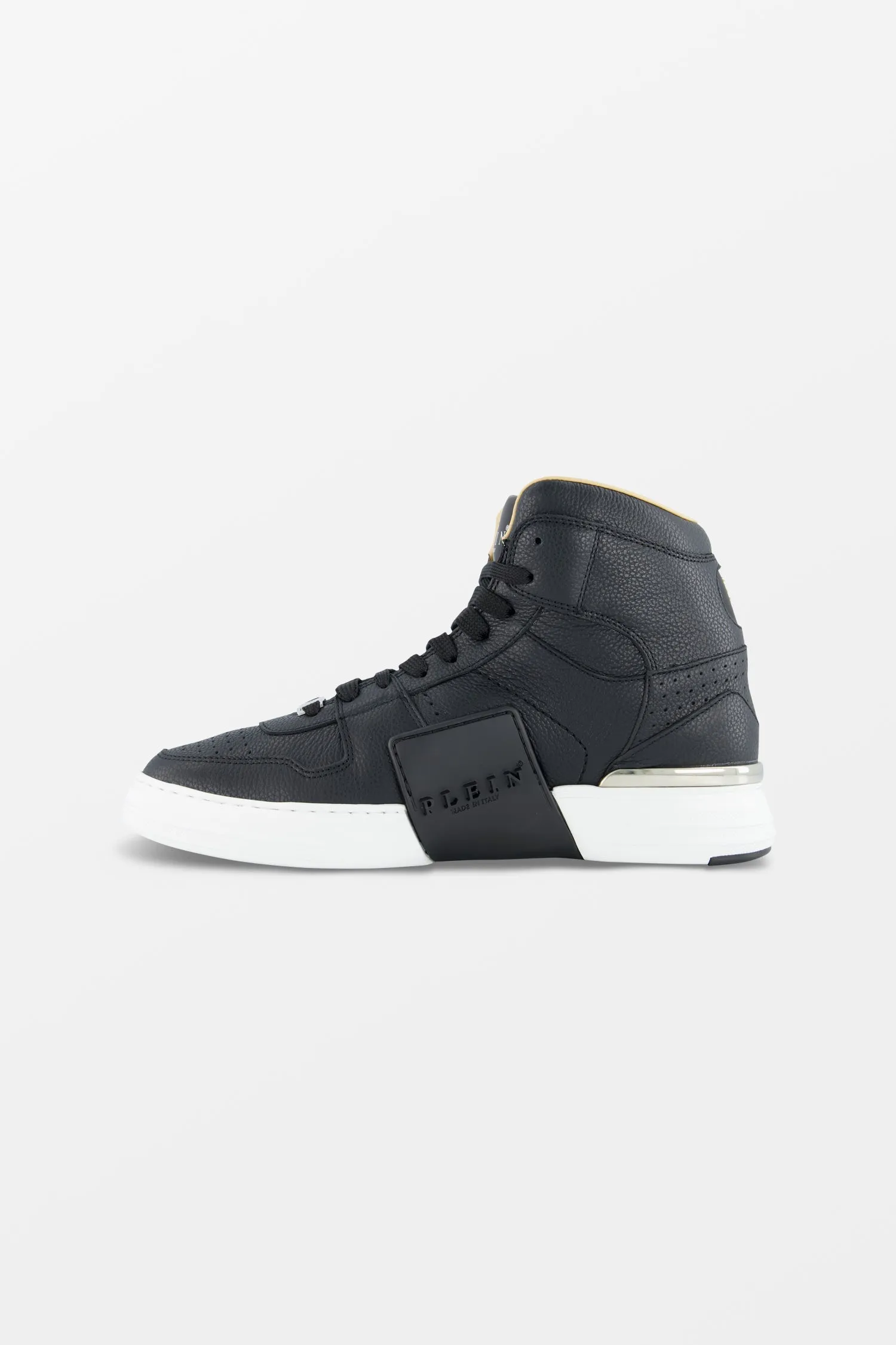 Philipp Plein Black Hi-Top Hexagon Sneakers