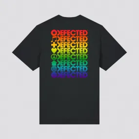 Rainbow Defected Stacked Logo T-Shirt