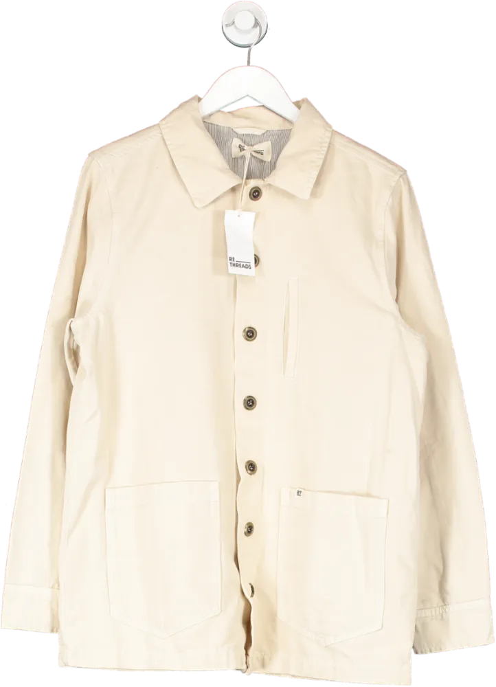 Re Threads Beige Button Down Jacket UK S