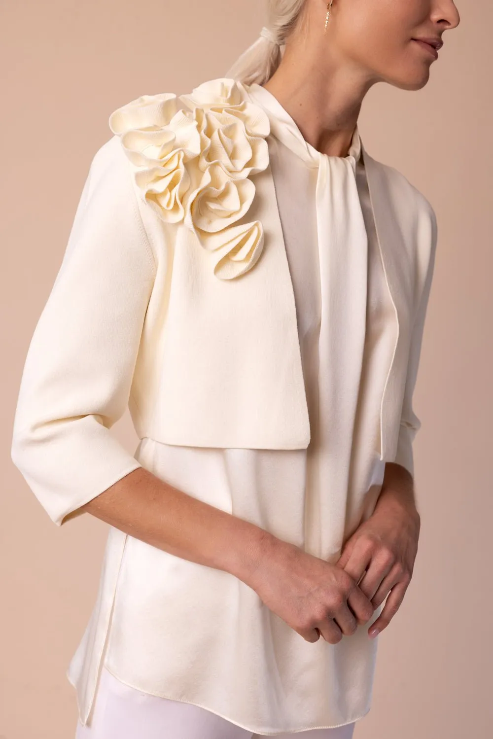 Ruffle Bolero - Ivory