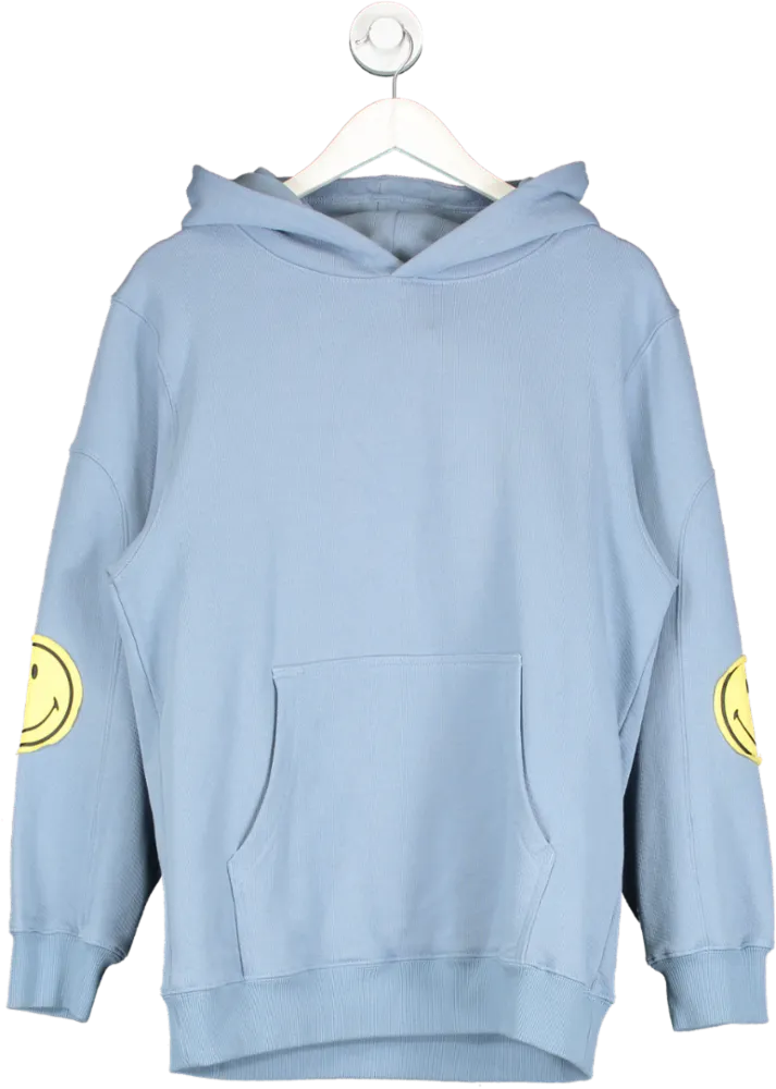 Stylish Sammii Ryan Blue Oversized Smiley Hoodie - UK Size S