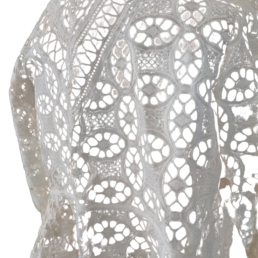 Sandro White Lace Jacket Top | Brand New |