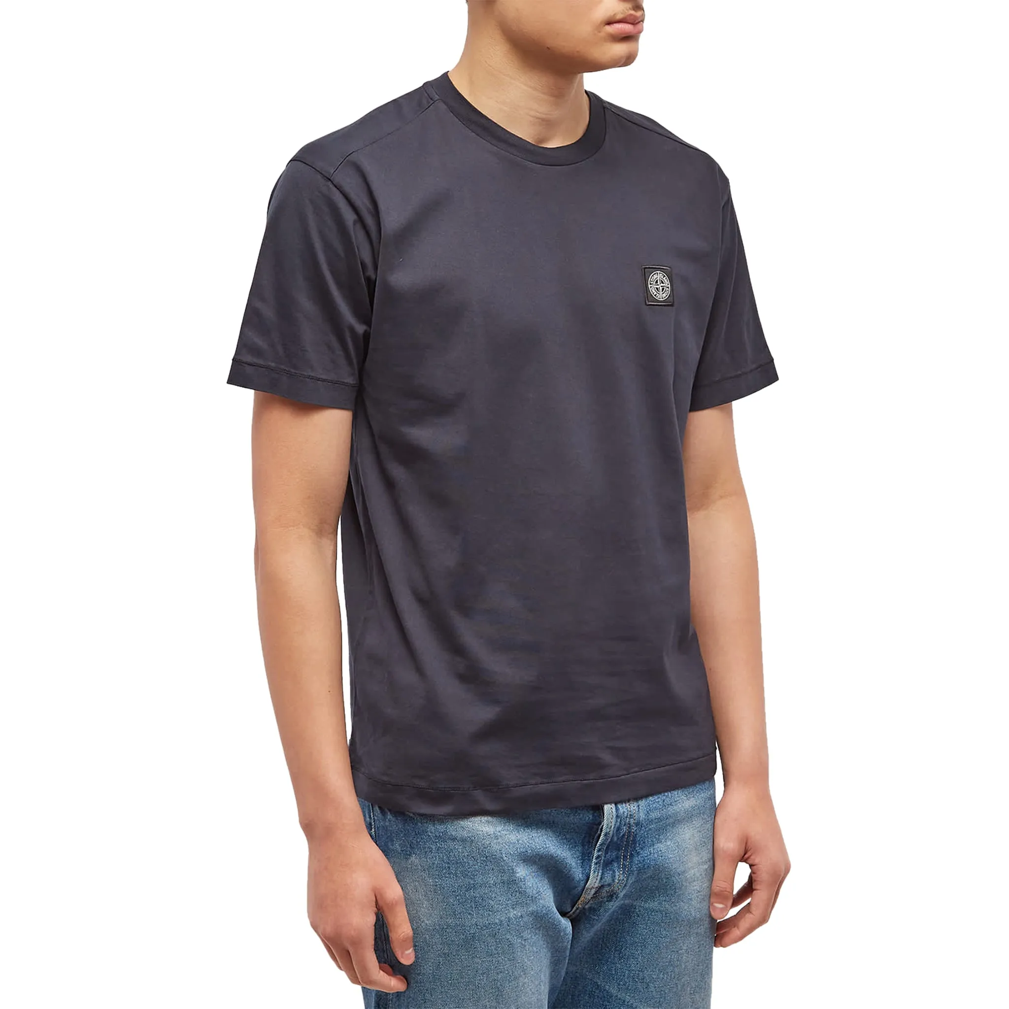 Stone Island Patch Logo T Shirt Navy